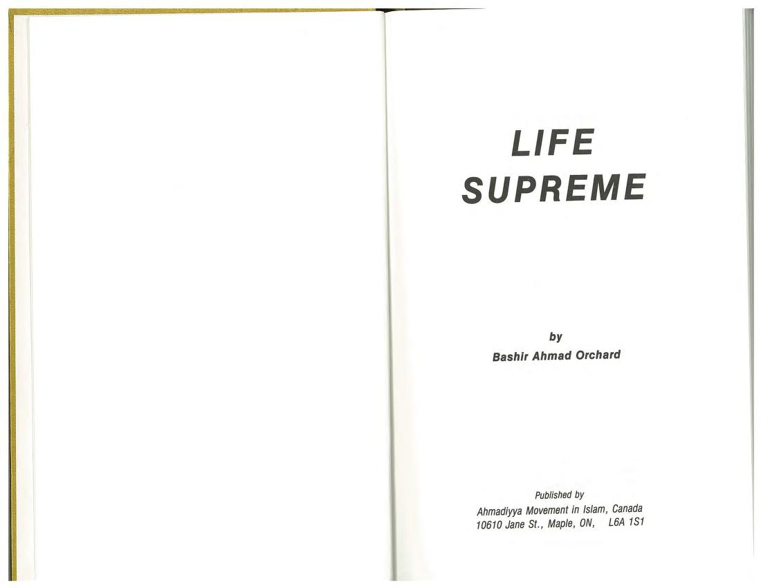 Life Supreme By Bashir Ahmad Orchard